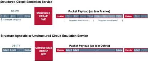 Figure 2. Structured circuit emulation service and unstructured circuit emulation service